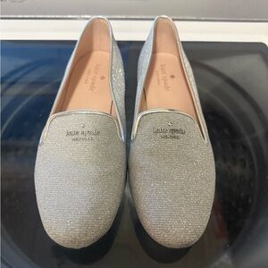 Kate Spade Glittering Silver Loafers